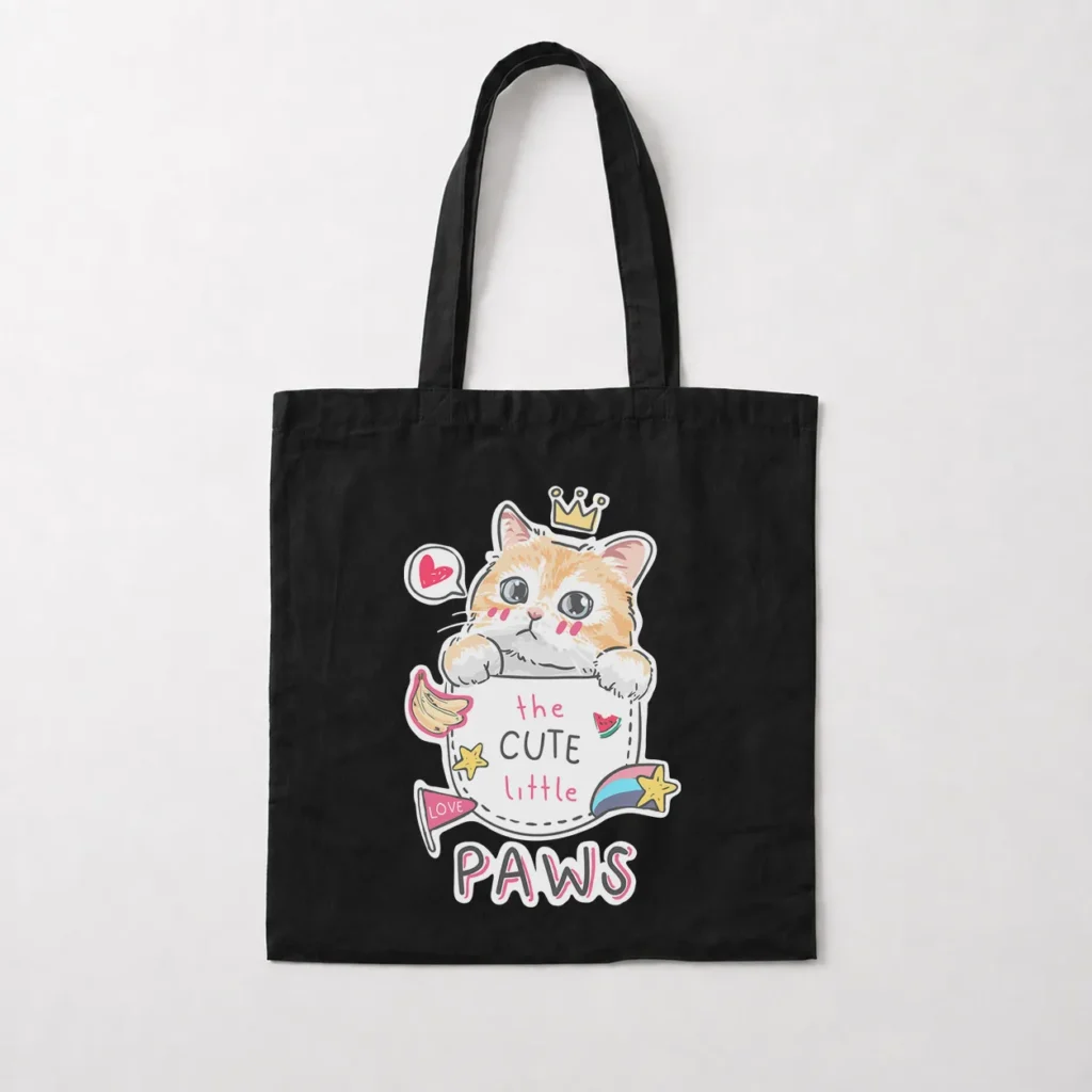 توت بگ گربه تاج‌دار طرح The Cute Little Paws کد 9962