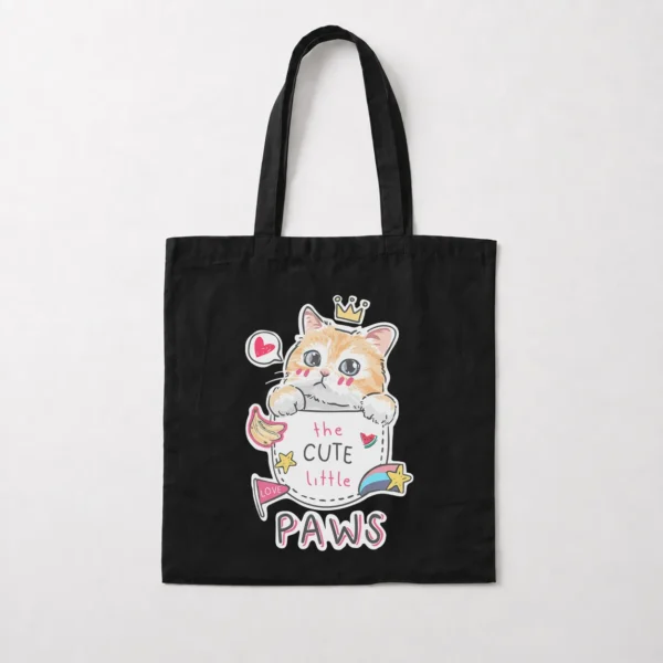 توت بگ گربه تاج‌دار طرح The Cute Little Paws کد 9962