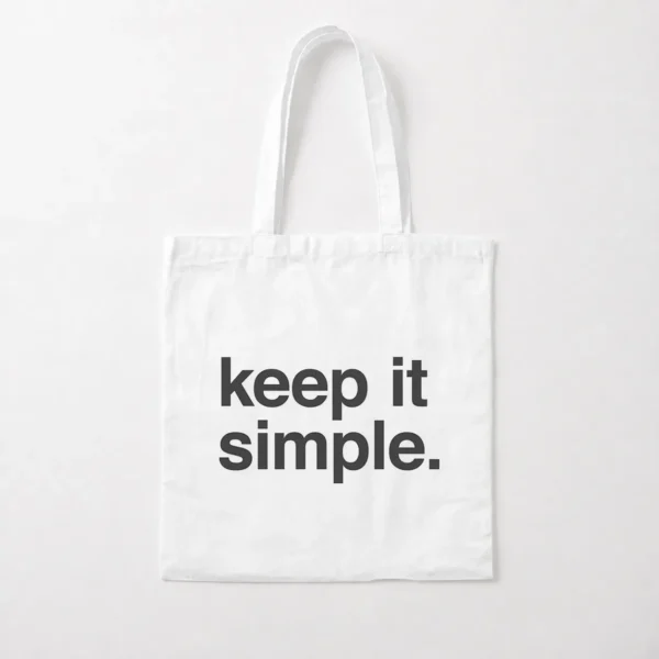 توت بگ مینیمال نوشته Keep It Simple کد po1018