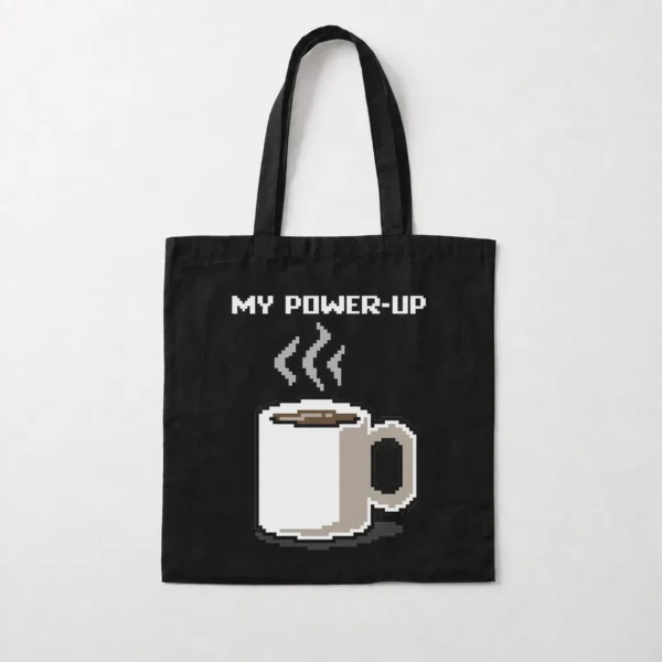 توت بگ قهوه طرح پیکسلی My Power-Up کد po1055