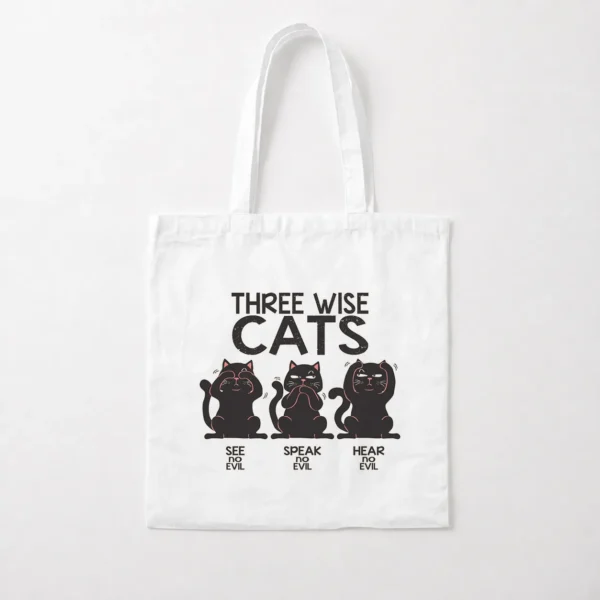 توت بگ گربه طرح سه گربه دانا (Three Wise Cats) کد po137