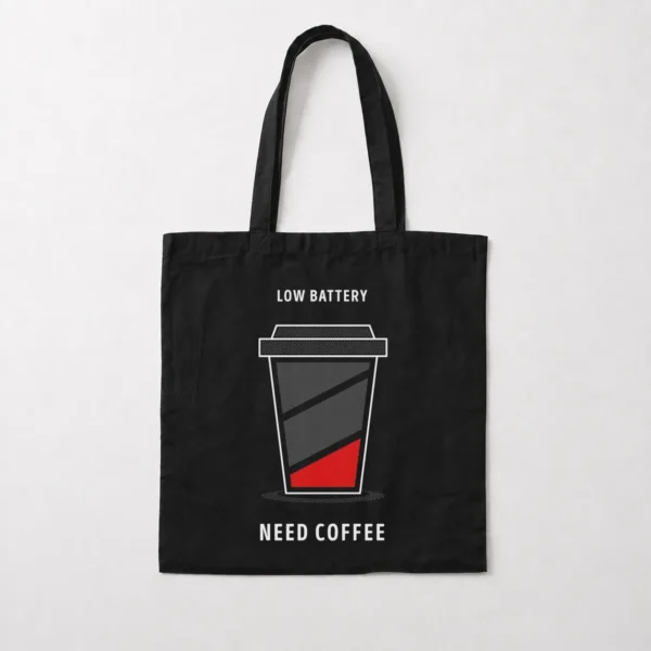 توت بگ قهوه طرح Low Battery Need Coffee کد po1709