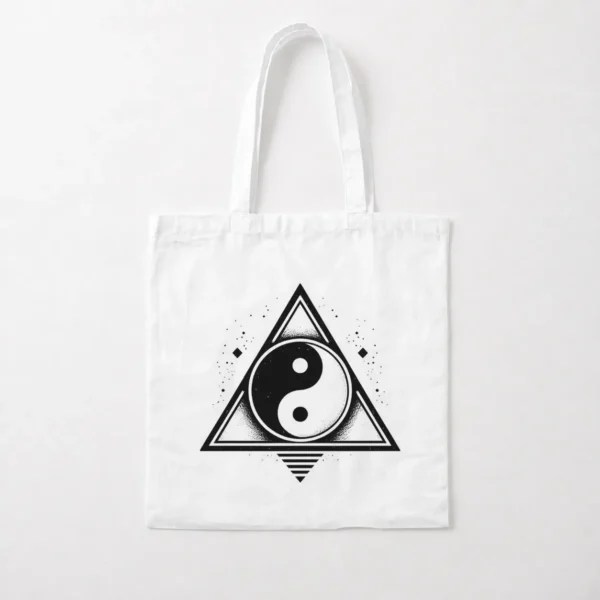 توت بگ یین و یانگ طرح هندسی مثلثی (Yin Yang) کد po1950