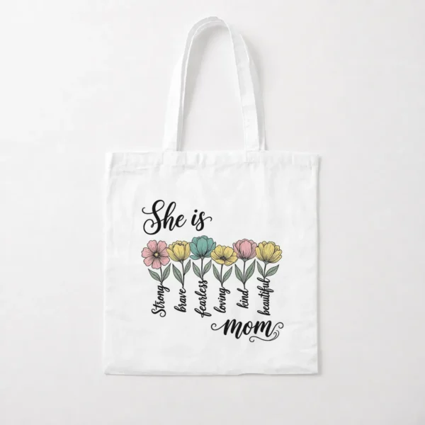 توت بگ مادر طرح She Is Mom گل‌دار کد po2364