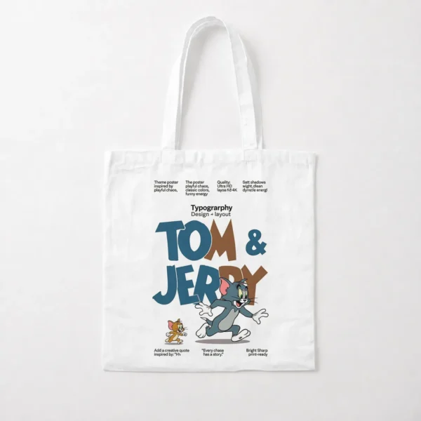 توت بگ تام و جری طرح تایپوگرافی رترو (Tom and Jerry) کد po2488