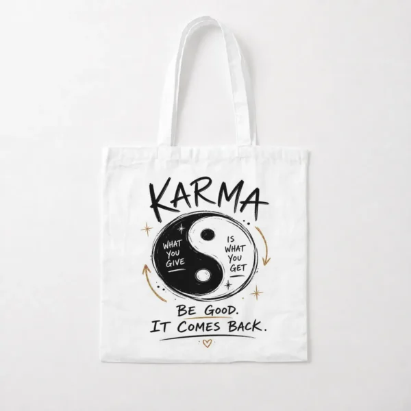 توت بگ تایپوگرافی Karma با نماد یین و یانگ کد po2560