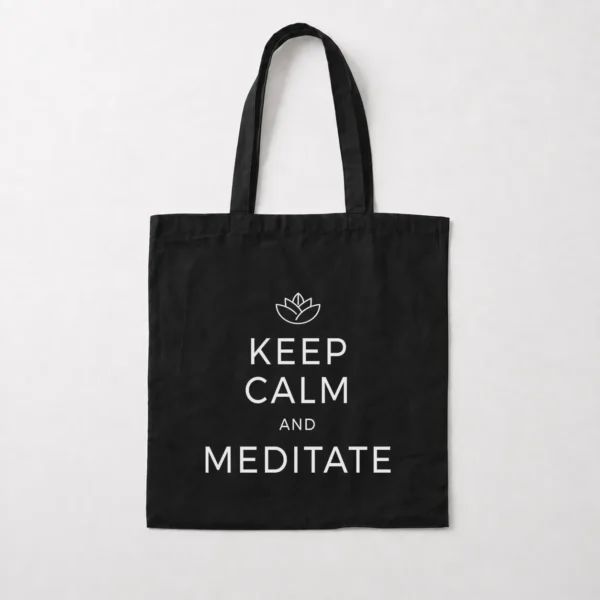 توت بگ یوگا نوشته آرام بمان و مدیتیشن کن (Keep Calm) کد po2568