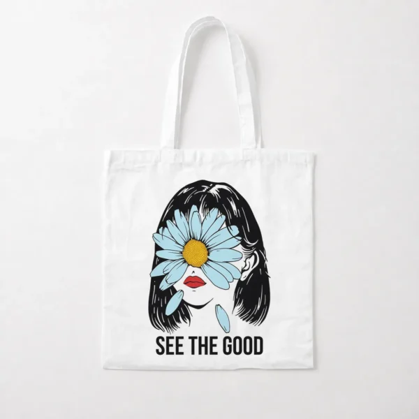 توت بگ انگیزشی طرح See the Good با گل بابونه کد po2943