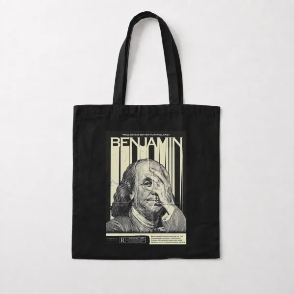 توت بگ بنجامین فرانکلین طرح پرتره وینتیج (Benjamin Franklin) کد po3260