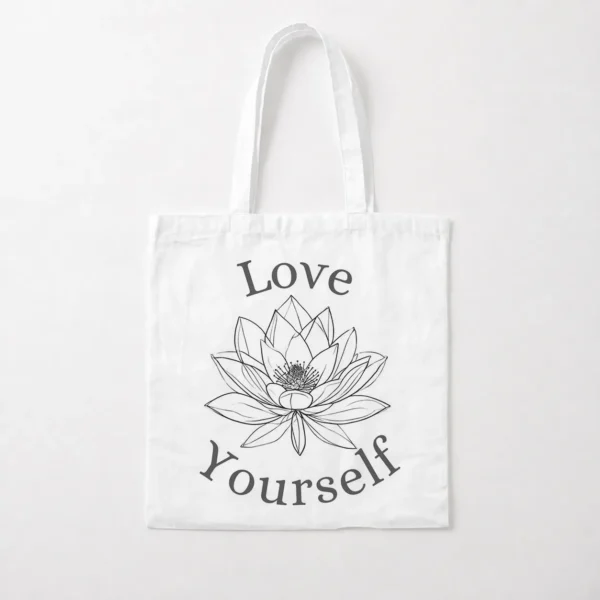 توت بگ گل نیلوفر طرح Love Yourself کد po3414