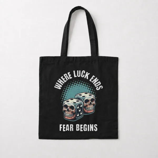 توت بگ جمجمه و تاس طرح Where Luck Ends Fear Begins کد po3804