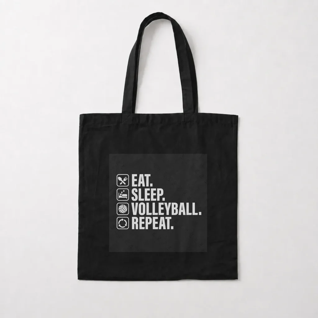 توت بگ والیبال طرح Eat Sleep Volleyball Repeat کد po4253