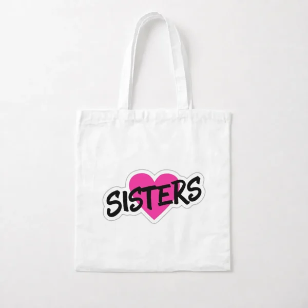 توت بگ خواهرانه طرح Sisters با قلب صورتی کد po443