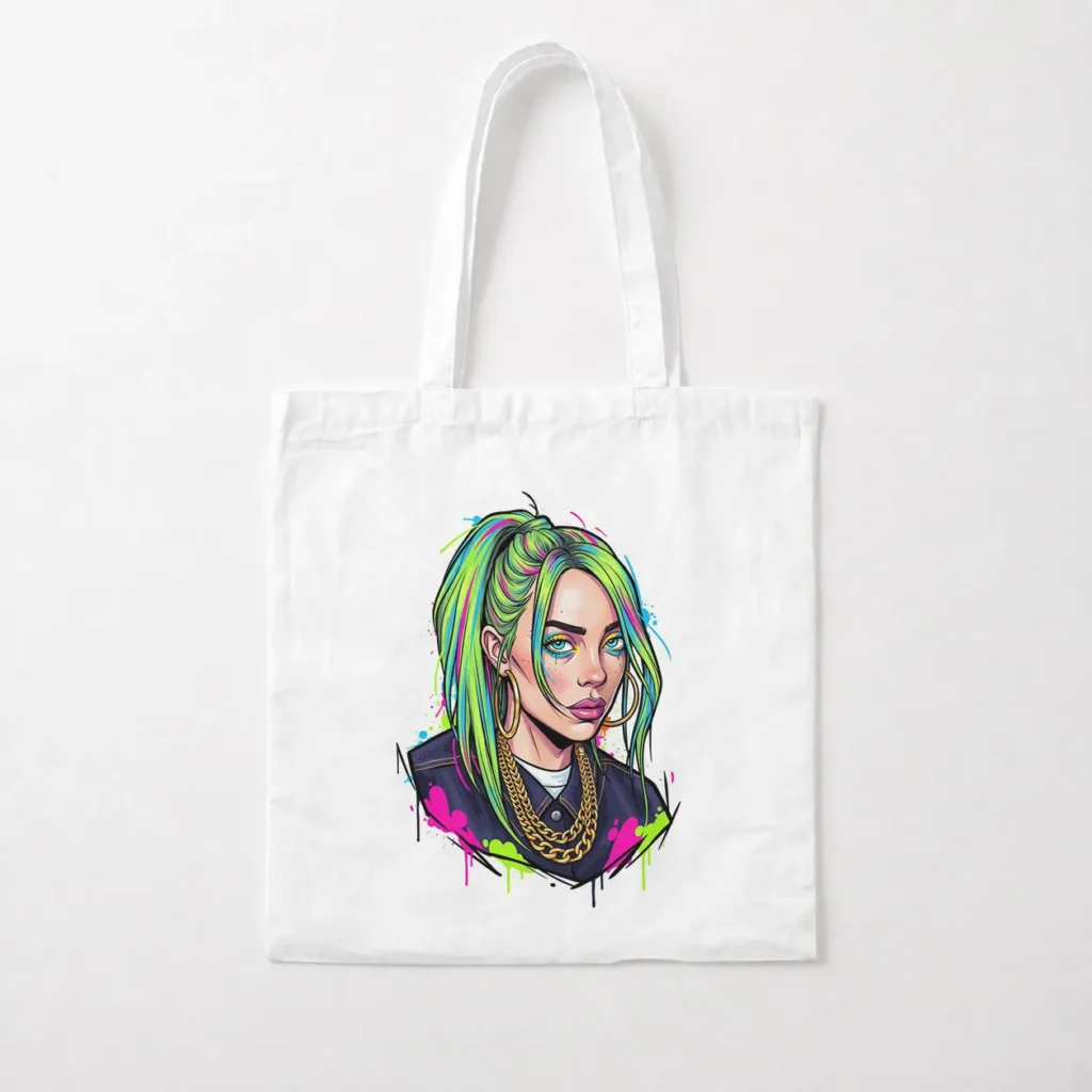 توت بگ بیلی آیلیش طرح پرتره رنگی (Billie Eilish) کد po5126