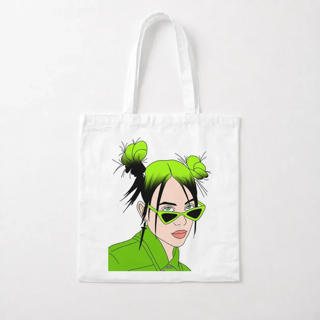 توت بگ بیلی آیلیش طرح پرتره سبز (Billie Eilish) کد po5367