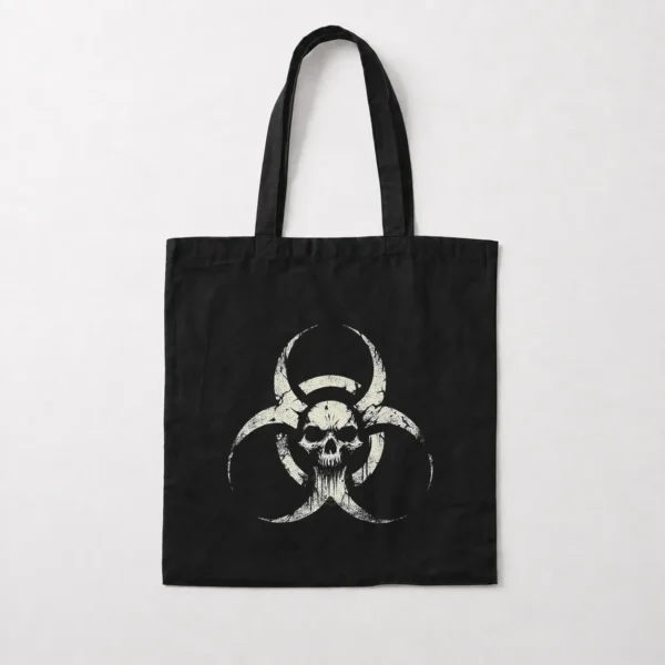 توت بگ جمجمه طرح نماد خطر زیستی (Biohazard) کد po55