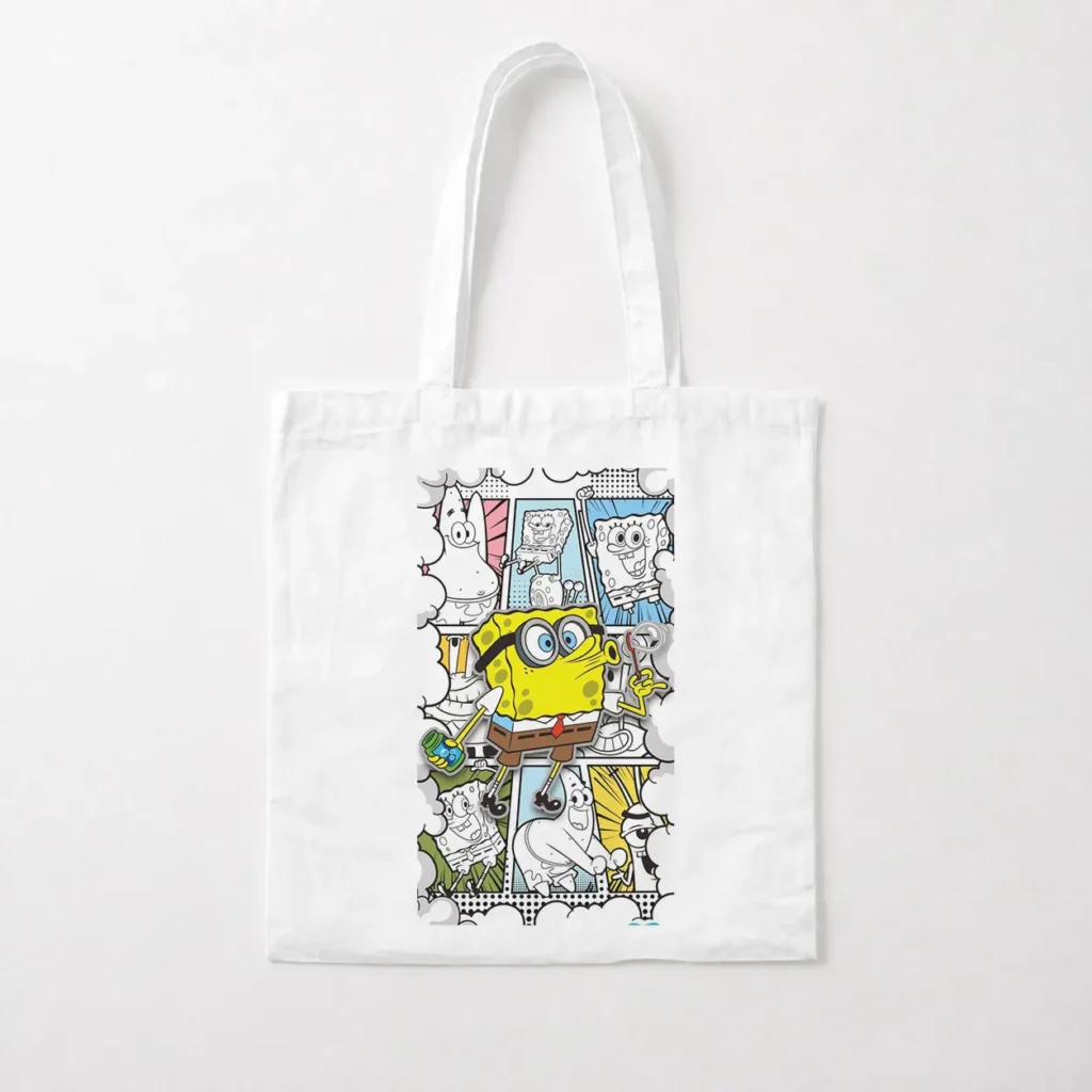 توت بگ باب اسفنجی طرح کلاژ کارتونی (SpongeBob) کد po6500