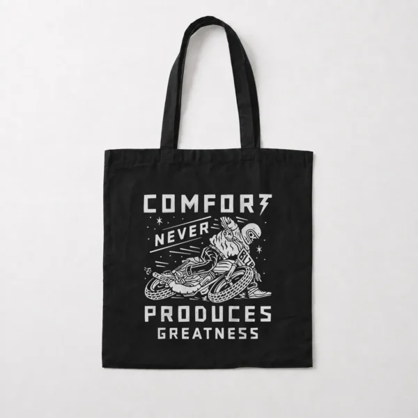 توت بگ موتورسواری طرح Comfort Never Produces Greatness کد po7911