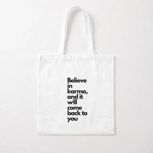توت بگ انگیزشی طرح Believe in Karma کد po897