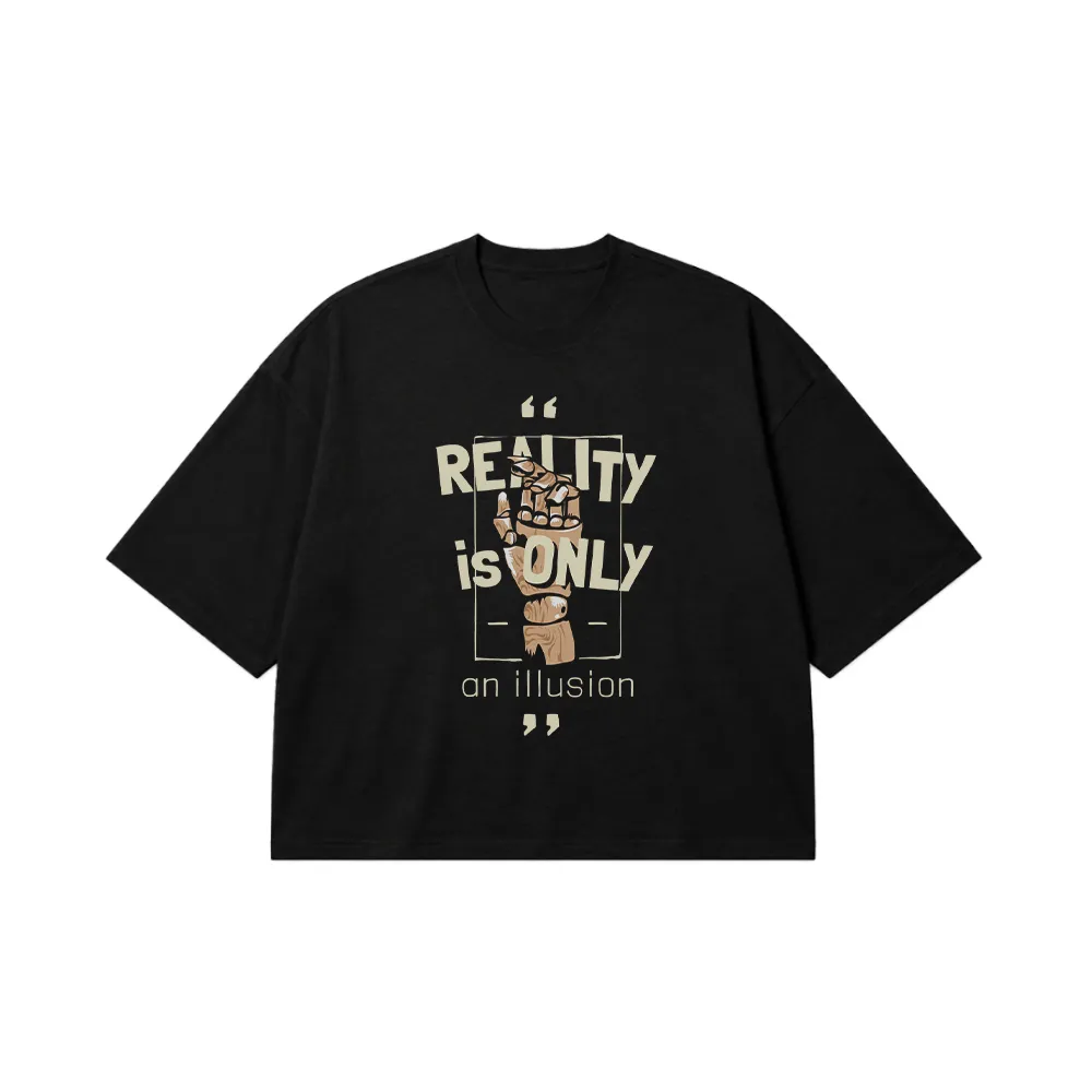 تیشرت باکسی خیابانی طرح Reality Is Only An Illusion کد 10084
