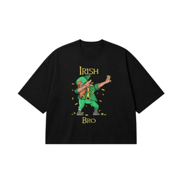 تیشرت باکسی فانتزی طرح کوتوله ایرلندی (Irish Bro Leprechaun) کد 10138