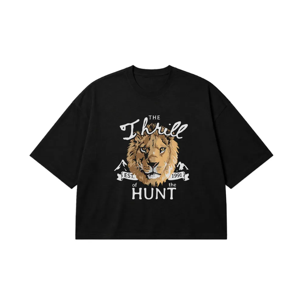 تیشرت باکسی شکار طرح The Thrill Of Hunt کد 10149