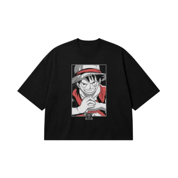 تیشرت باکسی انیمه وان پیس طرح لوفی (Luffy) کد 1016