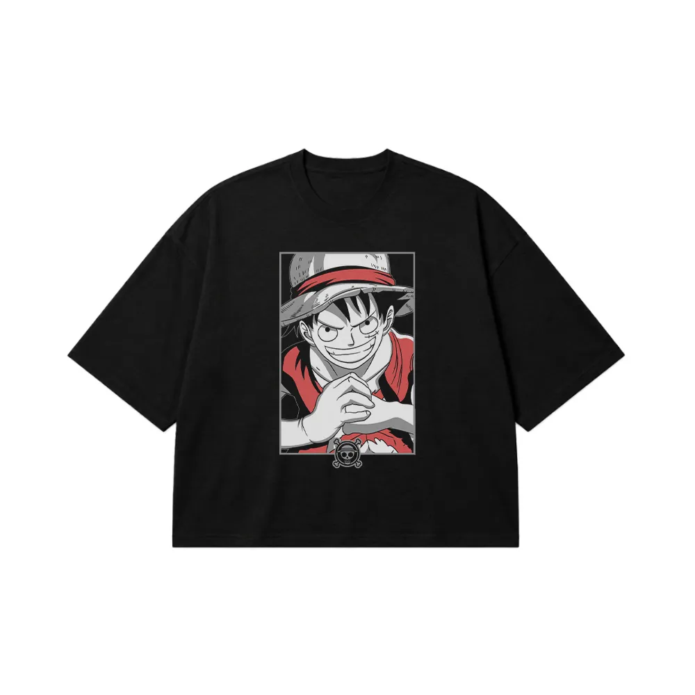 تیشرت باکسی انیمه وان پیس طرح لوفی (Luffy) کد 1016