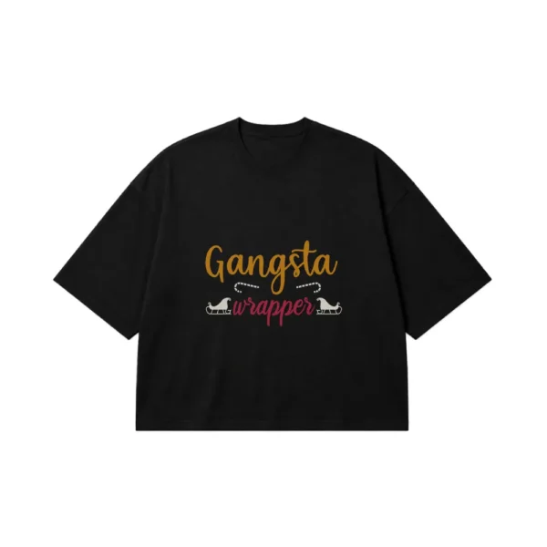 تیشرت باکسی کریسمس طرح Gangsta Wrapper کد 10248