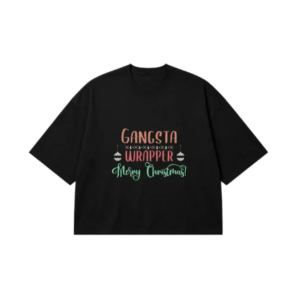 تیشرت باکسی کریسمس طرح Gangsta Wrapper کد 10249