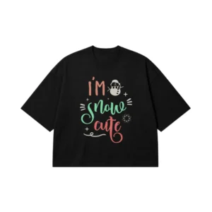 تیشرت باکسی کریسمس طرح I’m Snow Cute کد 10254
