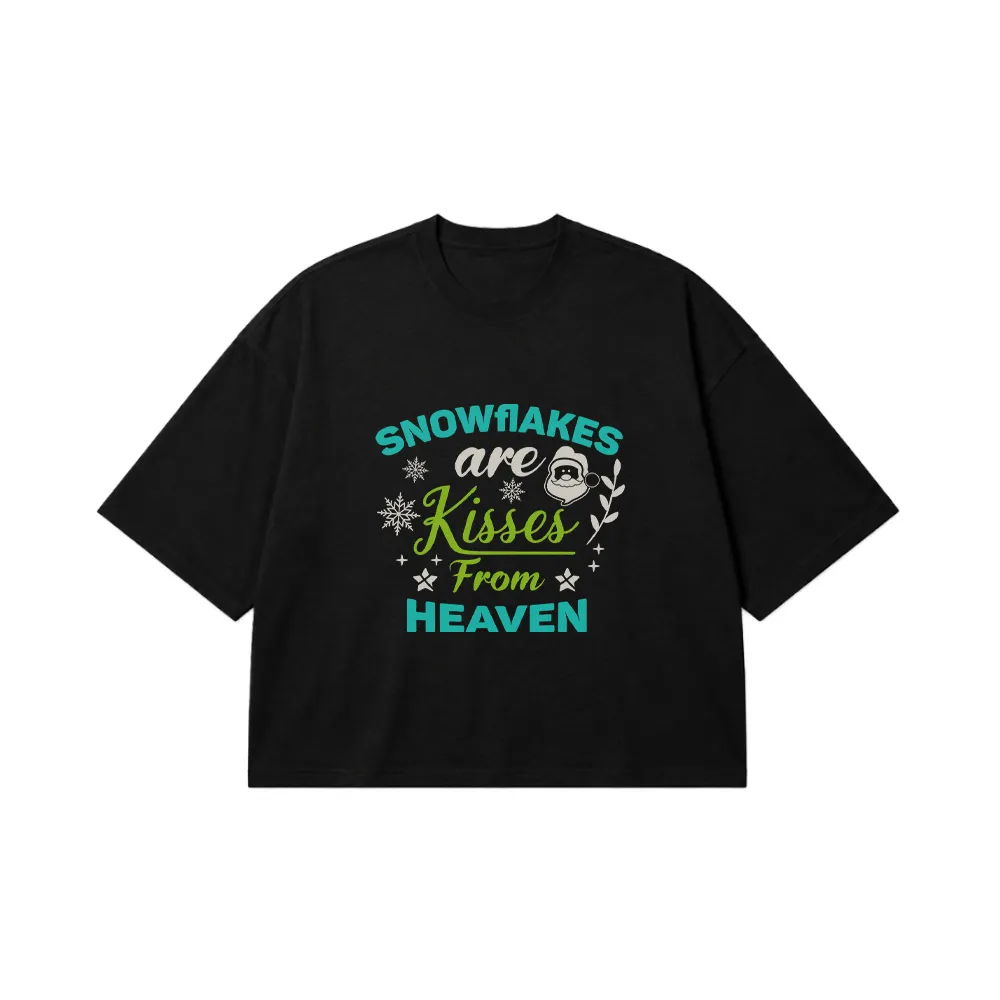 تیشرت باکسی کریسمس طرح Snowflakes Are Kisses From Heaven کد 10266