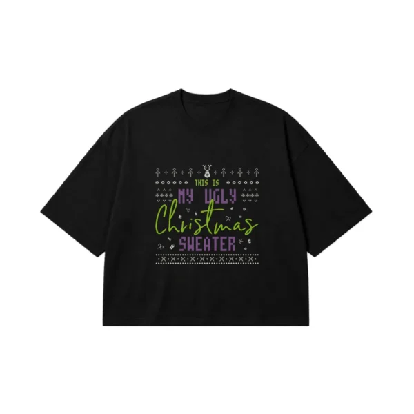 تیشرت باکسی کریسمس طرح Ugly Christmas Sweater کد 10275