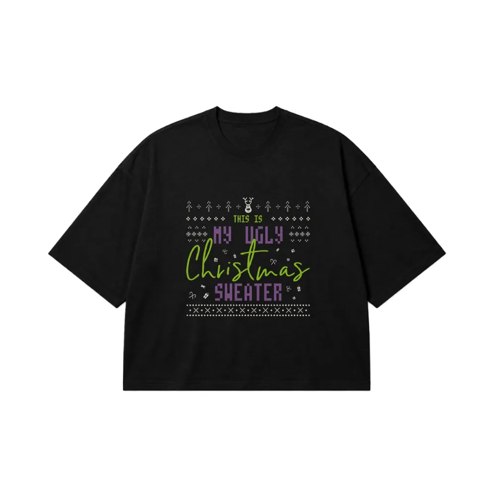 تیشرت باکسی کریسمس طرح Ugly Christmas Sweater کد 10275