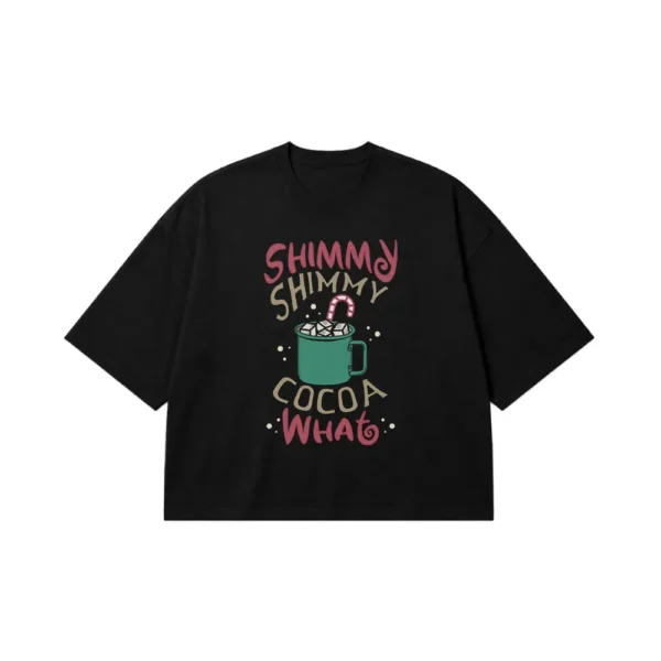 تیشرت باکسی کریسمس طنز طرح Shimmy Shimmy Cocoa What کد 10286
