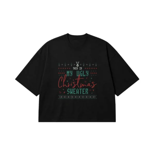 تیشرت باکسی کریسمس طرح Ugly Christmas Sweater کد 10293