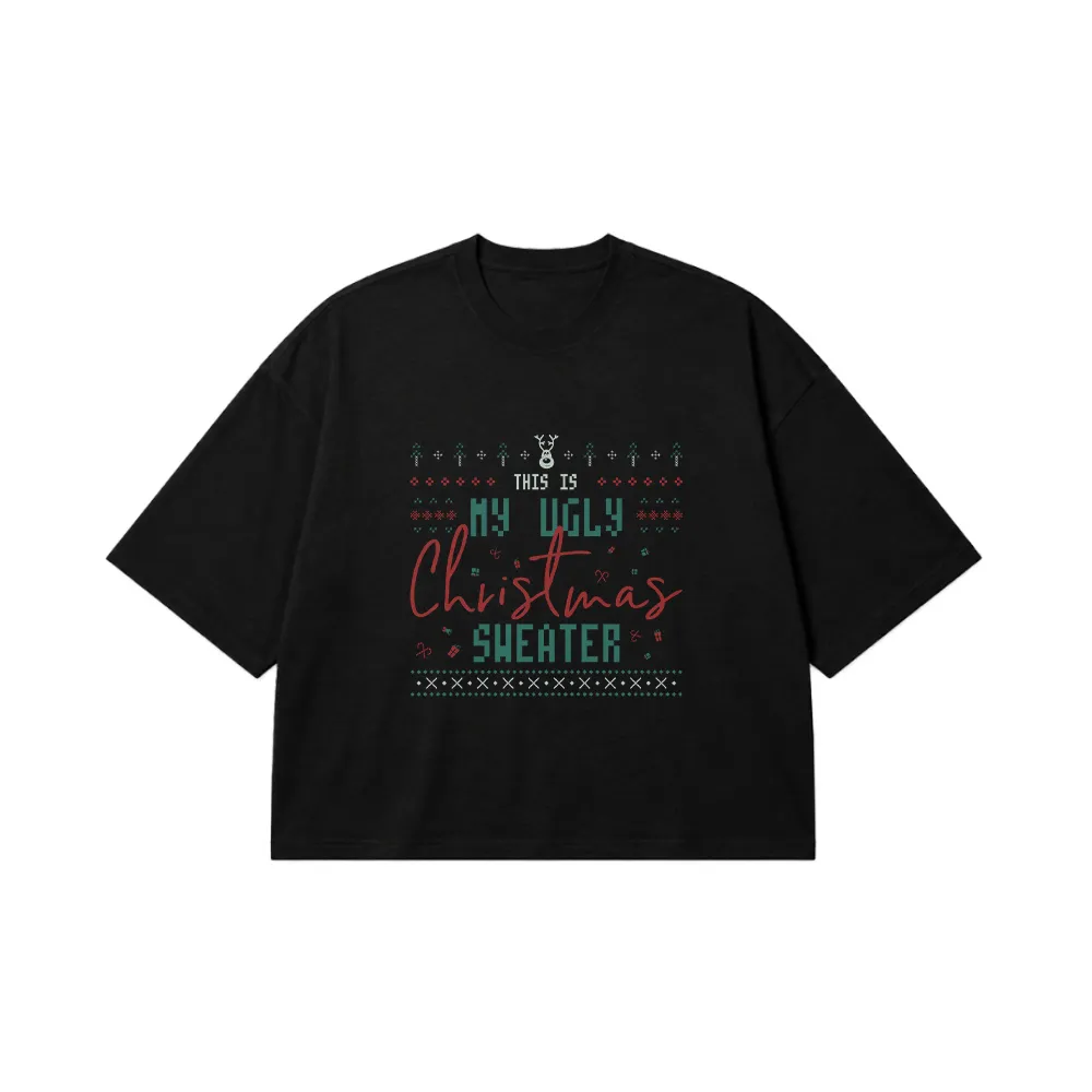 تیشرت باکسی کریسمس طرح Ugly Christmas Sweater کد 10293