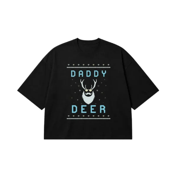 تیشرت باکسی پدر طرح Daddy Deer کد 10296