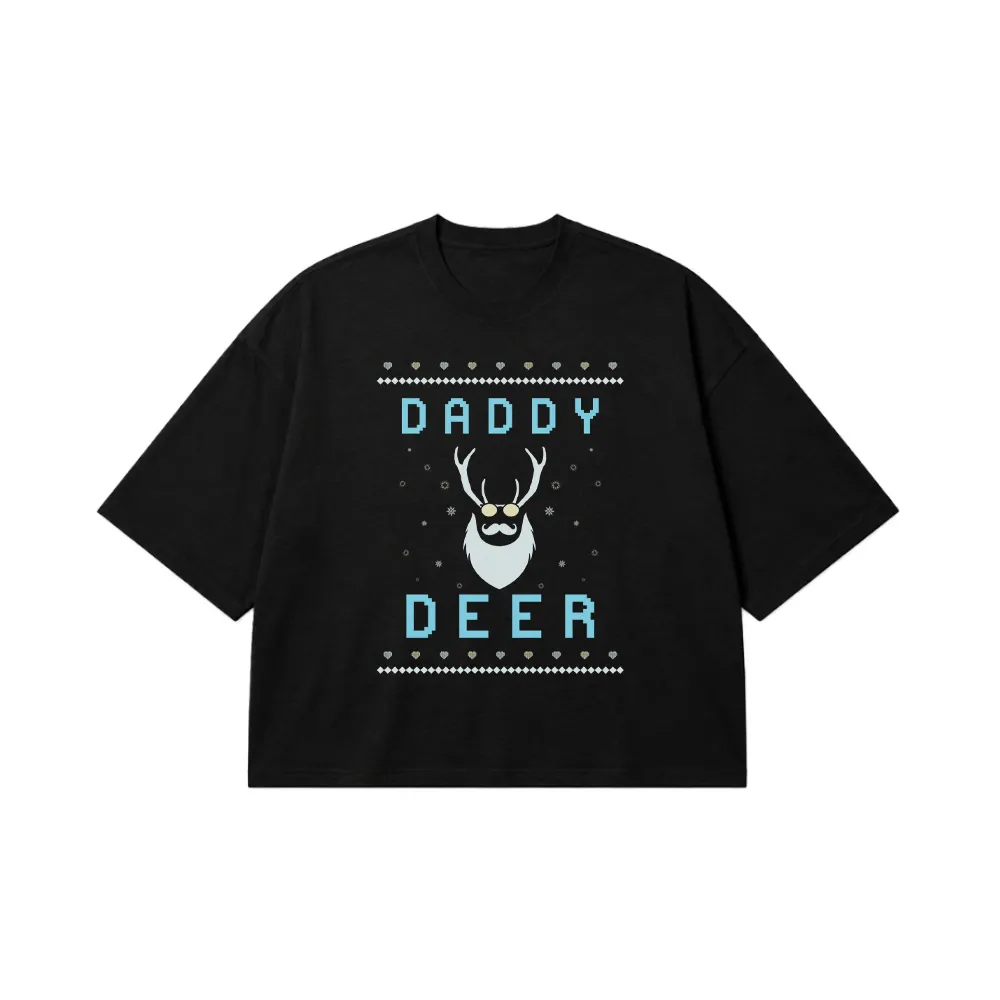تیشرت باکسی پدر طرح Daddy Deer کد 10296