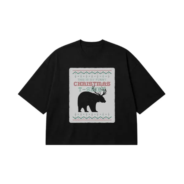 تیشرت باکسی کریسمس طنز طرح Funny Christmas T-Shirt کد 10301