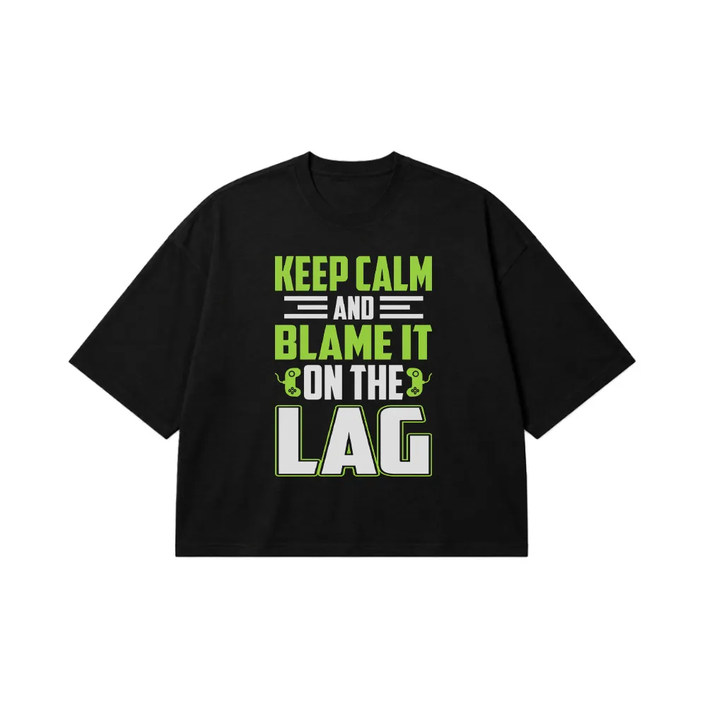 تیشرت باکسی گیمینگ طرح Blame It On The Lag کد 10320