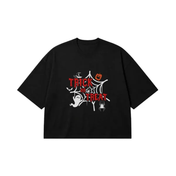 تیشرت باکسی هالووین طرح Trick Or Treat کد 10343