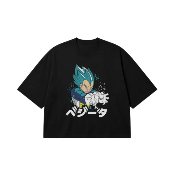 تیشرت باکسی انیمه دراگون بال طرح وجیتا بلو (Vegeta) کد 10404