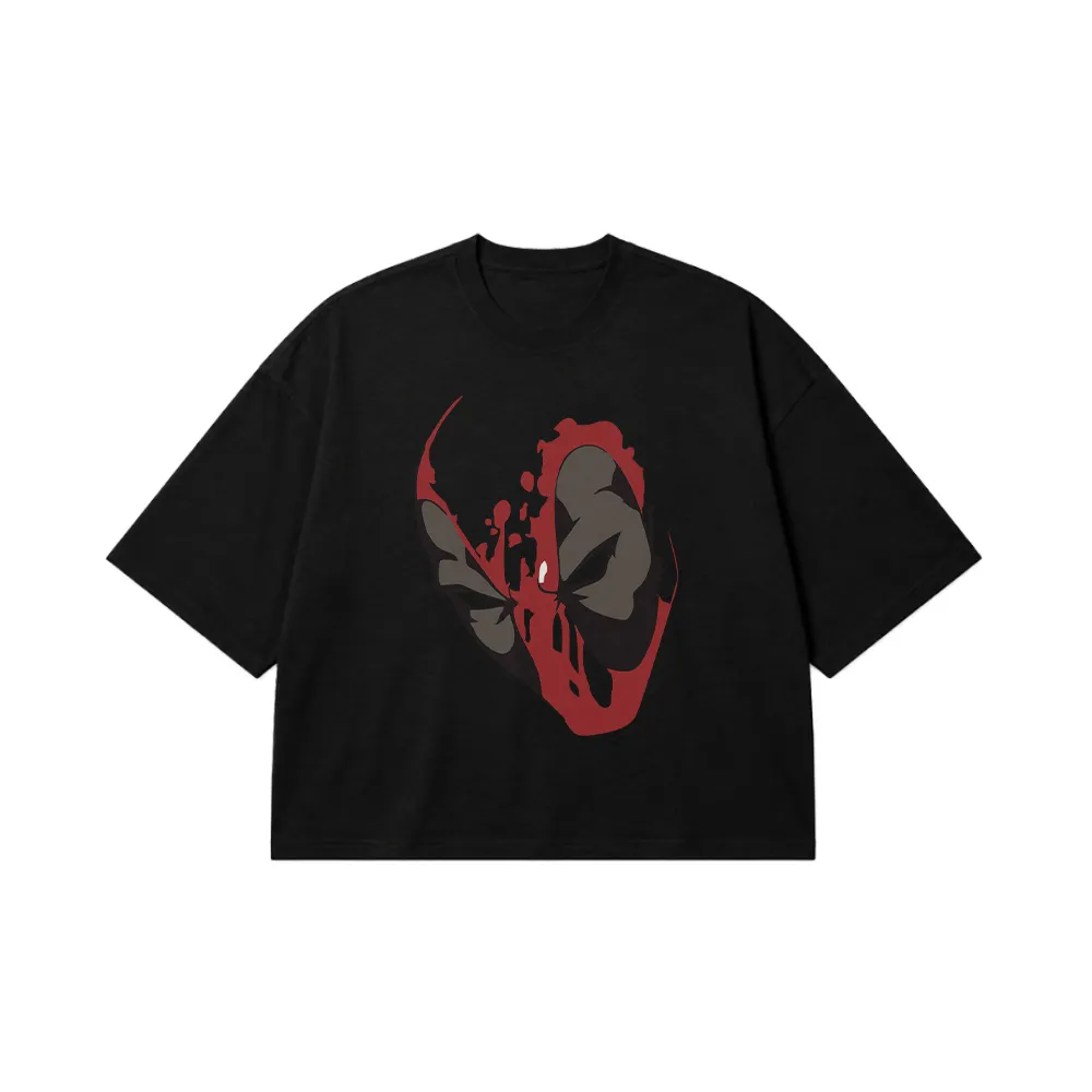 تیشرت باکسی ددپول طرح ماسک خونی (Deadpool) کد 1043