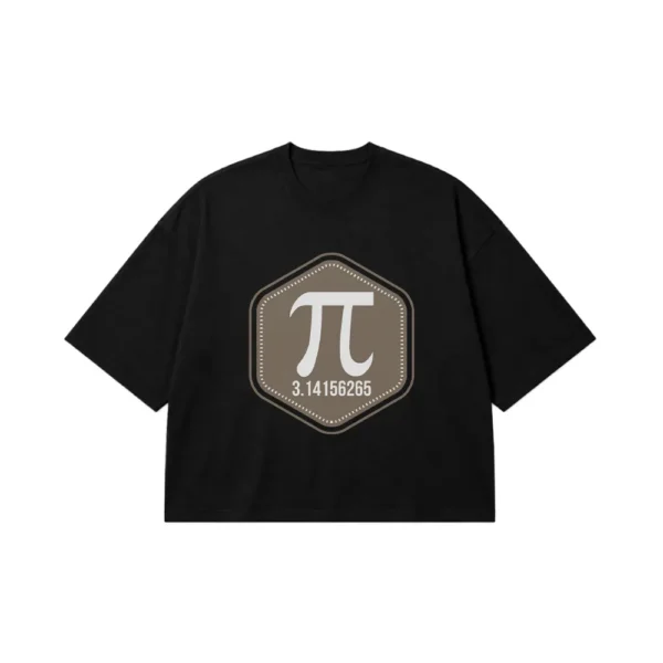 تیشرت باکسی طرح نماد پی (Pi Symbol) کد 10477