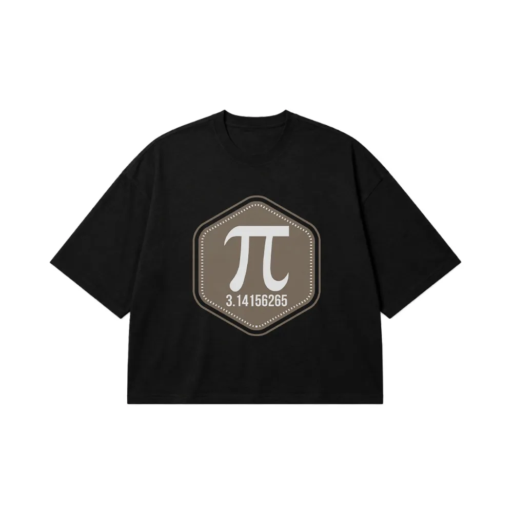 تیشرت باکسی طرح نماد پی (Pi Symbol) کد 10477