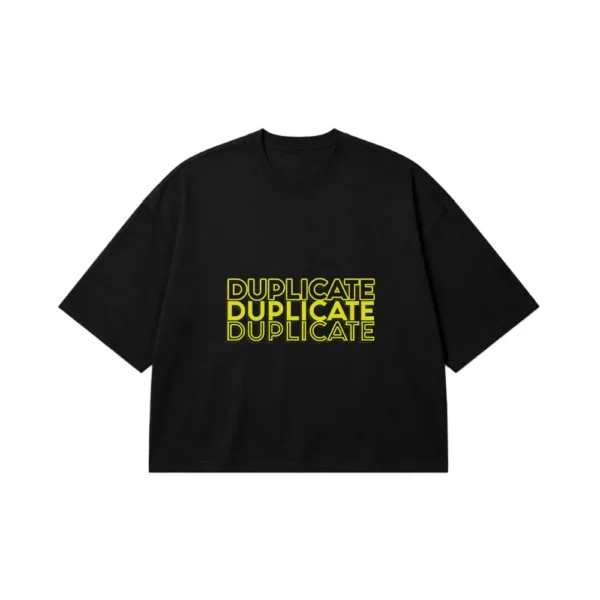 تیشرت باکسی تایپوگرافی Duplicate کد 1048