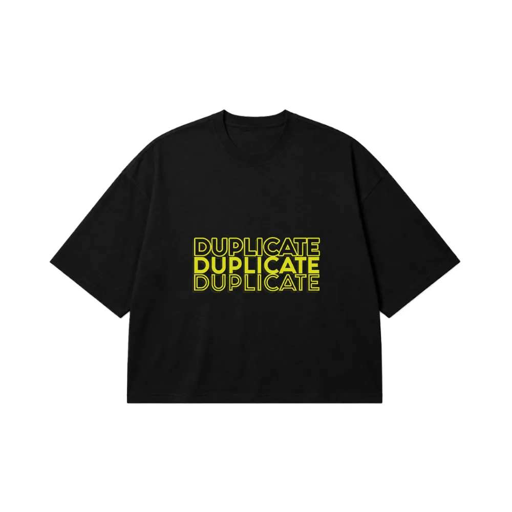 تیشرت باکسی تایپوگرافی Duplicate کد 1048