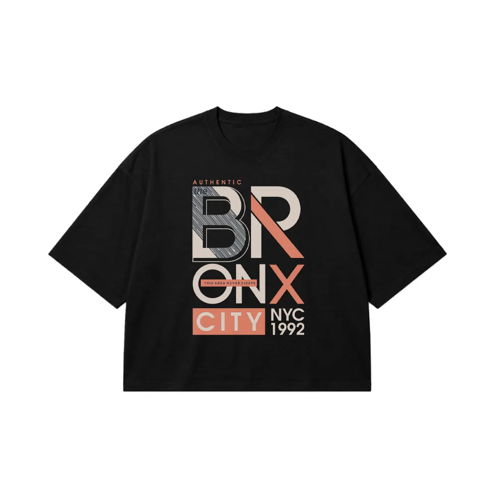 تیشرت باکسی استریت‌ویر طرح Bronx City کد 10577
