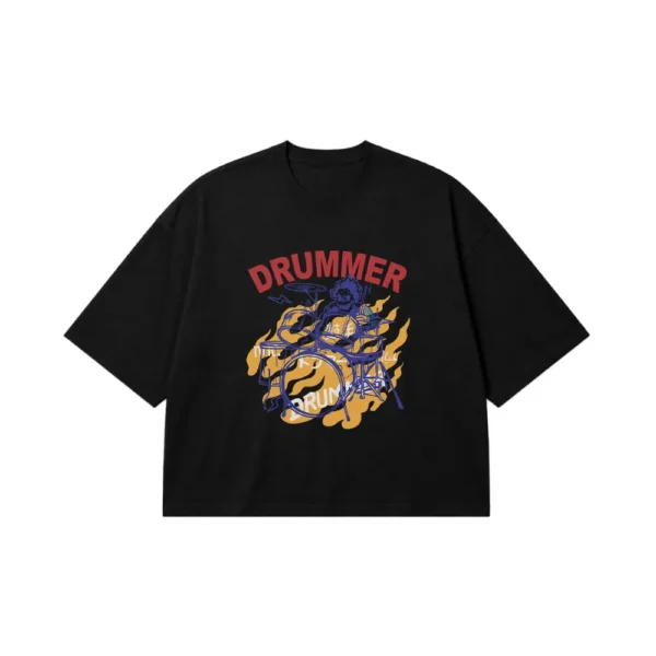 تیشرت باکسی موسیقی طرح Drummer کد 10707